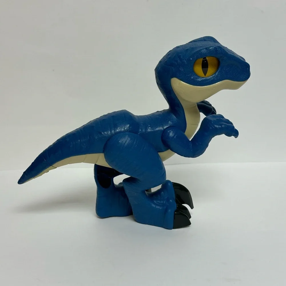 Imaginext Jurassic World Blue Raptor XL Dinosaur Action Figure Toy Fisher-Price